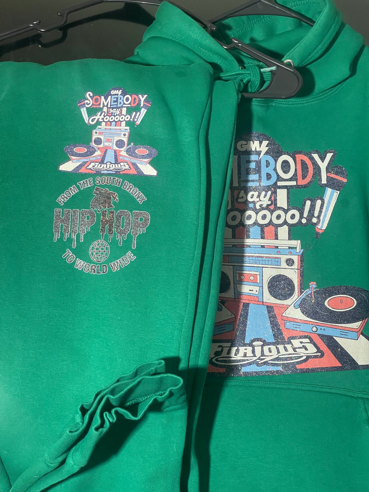 Somebody Say Hoo – Boogie Down Bronx Hip-Hop Green Sweatsuit