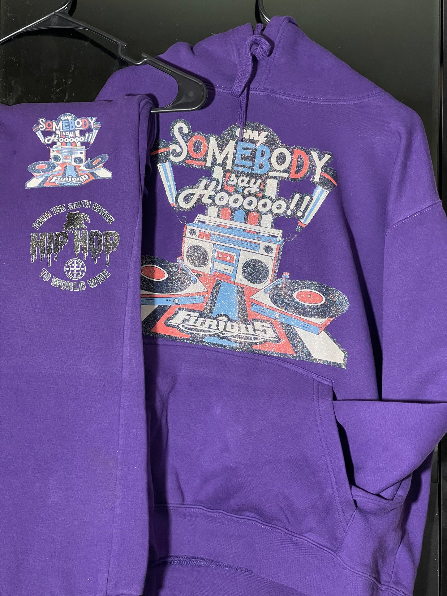 Somebody Say Hoo Purple Sweatsuit