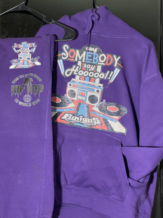 Somebody Say Hoo Purple Sweatsuit