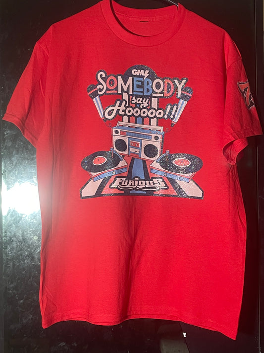 Somebody Say HOO! Hip-Hop Legacy Tee – Red 73 Edition